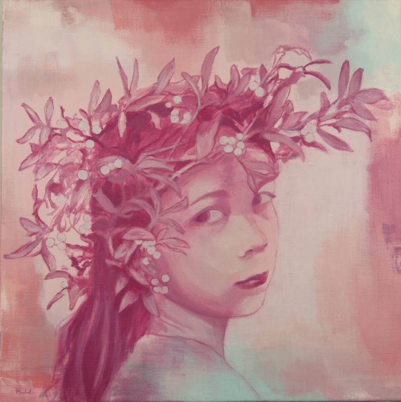  Maria Mughal, Luottamus, akryyli kankaalle, 45 x 45 cm,  2022 