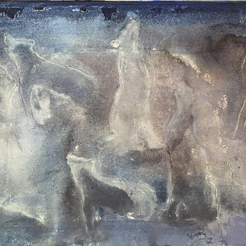 Vargbruden, Sudenmorsian, Wolf of  the bride 2023 akvarelli 76x56cm Pia Hinttula