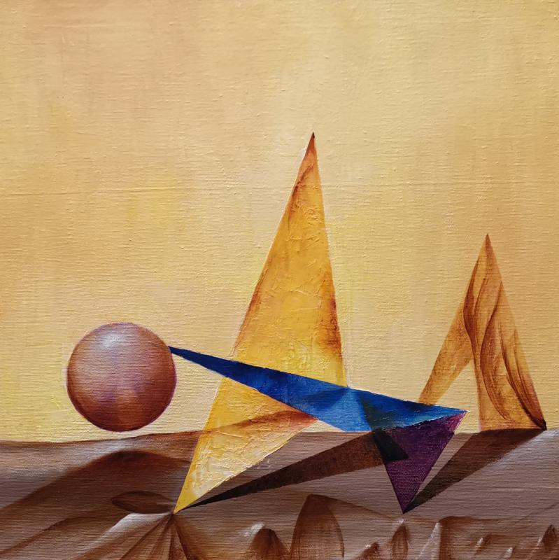 Victor X - Desert Monk, fragment, 2024, oil on canvas, 70x50cm