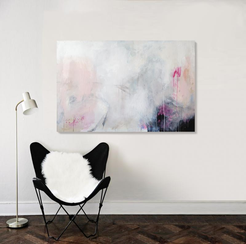 ARTiTEKTUR - Johanna Louhi, "TREAD"  79H x 120W cm, Acrylic + mixed media on canvas