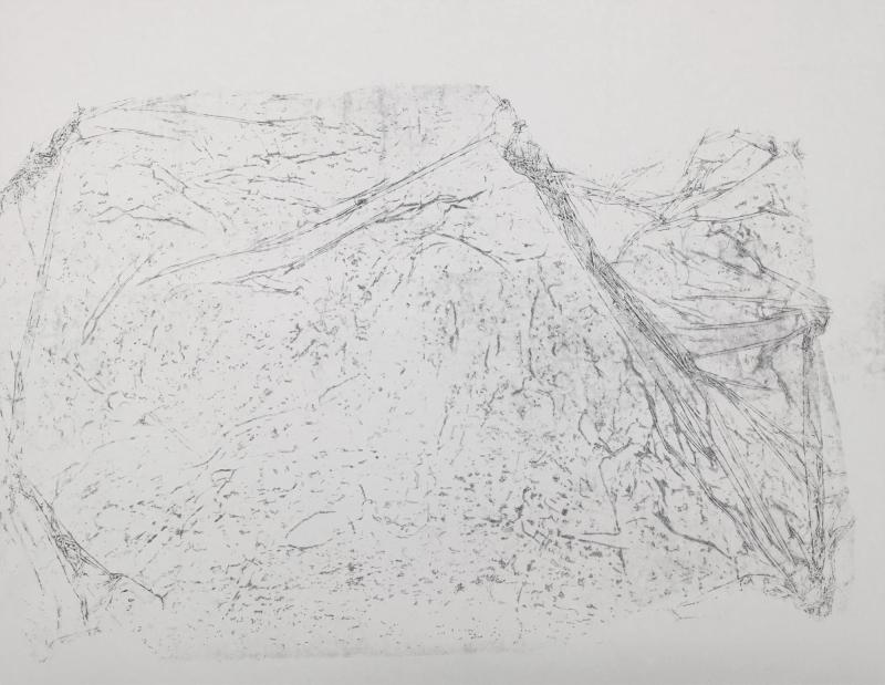 Sara Manninen, Kartta, syväpainovedos, 2022, 66 x 89 cm, Sara Manninen