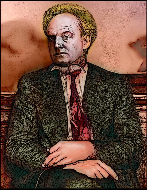Gerhart Hauptmann, digitaalinen muotokuvapiirustus, 2024