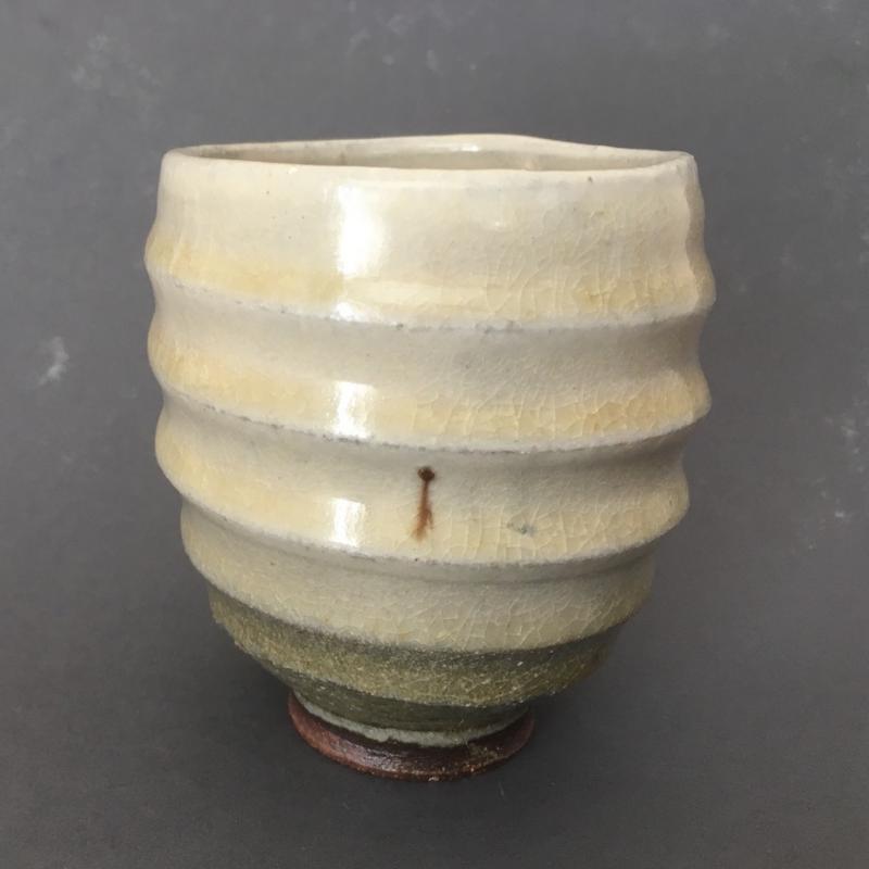 Japanese ynomi cup with wood ash glaze