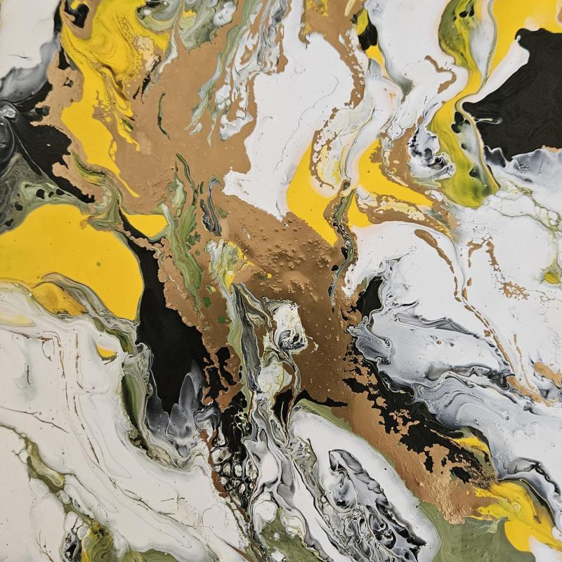 Carita Nissinen, Gold an yellow, akryyli, 30x30, 2025, kuvaaja Carita Nissinen