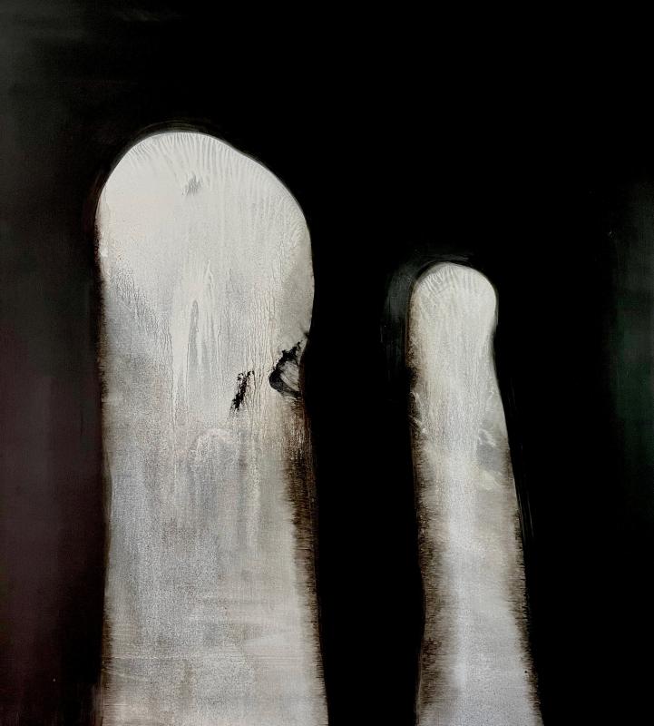 PASSAGE SENSAI 2024 140cm x 130 cm ink and acrylic on canvas 