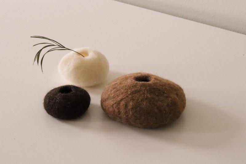 felted bowl S/ M/ L,  wet felting, wool