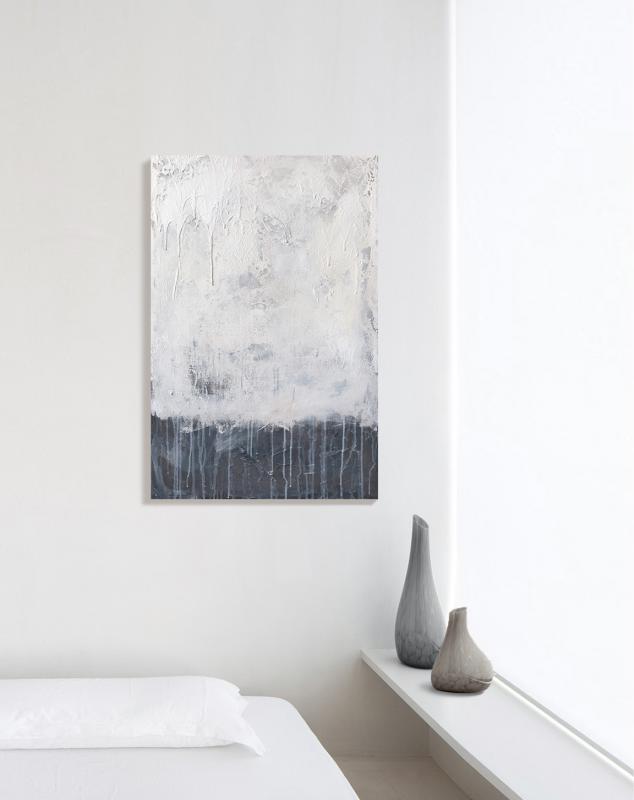 "SEASON CHANGE" • Acrylic, mixed media on linen canvas • 90H x 60W cm