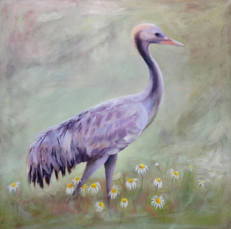 A. Pykäri, "Nuori ja kaunis", öljy kankaalle, 60x60, 2025 