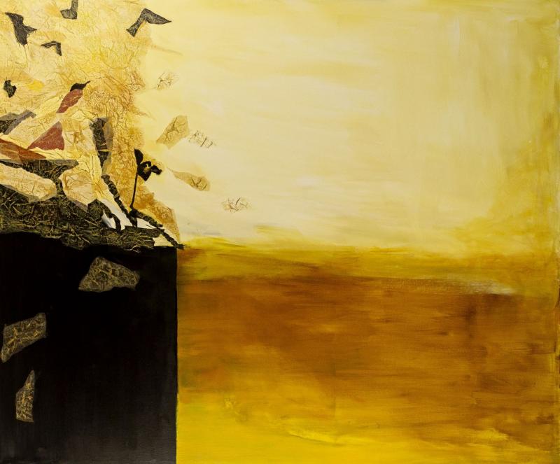 Irtipäästäminen, sekatekniikka, 100x120 cm, Maarit K-L