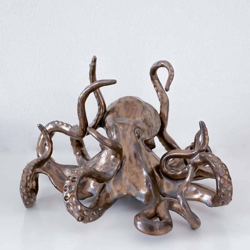 keramisk bläckfiskskulptur | Keraaminen mustekala veistos |  ceramic octopus sculpture 