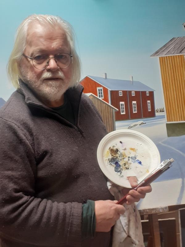 Peter Borotinskij i ateljén.