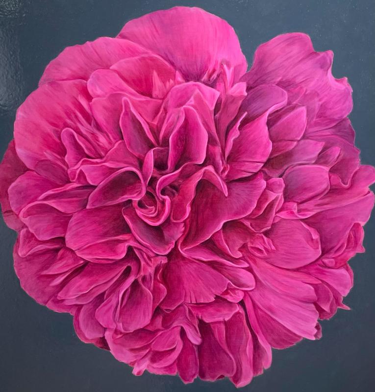 Pion-akrylmålning, 59x46cm