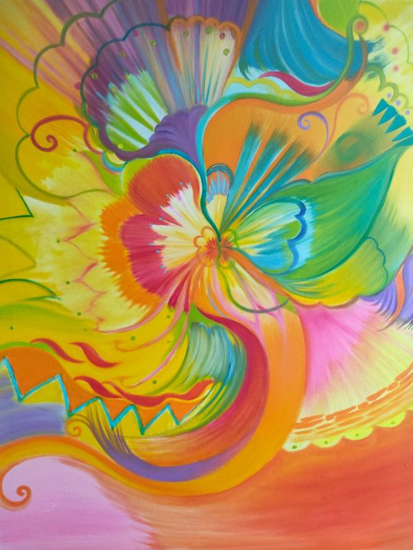 Nimetön öljyvärimaalaus kankaalle, 2025, noin 100x60cm