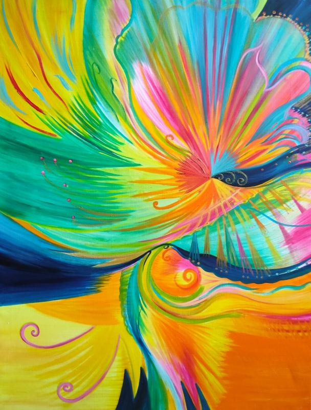 Nimetön öljyvärimaalaus kankaalle, 2025, noin 120x80cm
