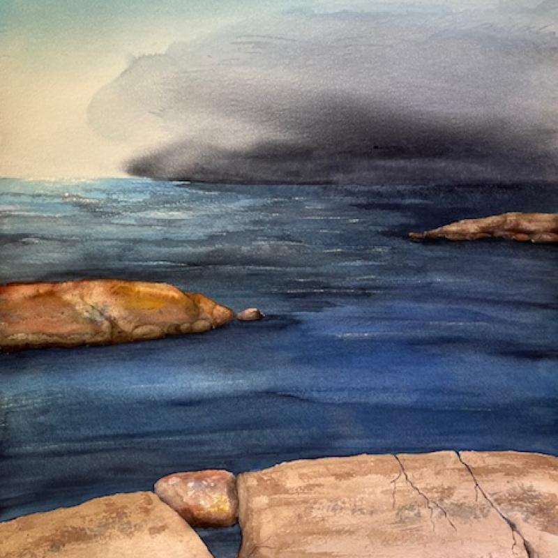 Storm/Myrsky/akvarell/watercolour/56x76