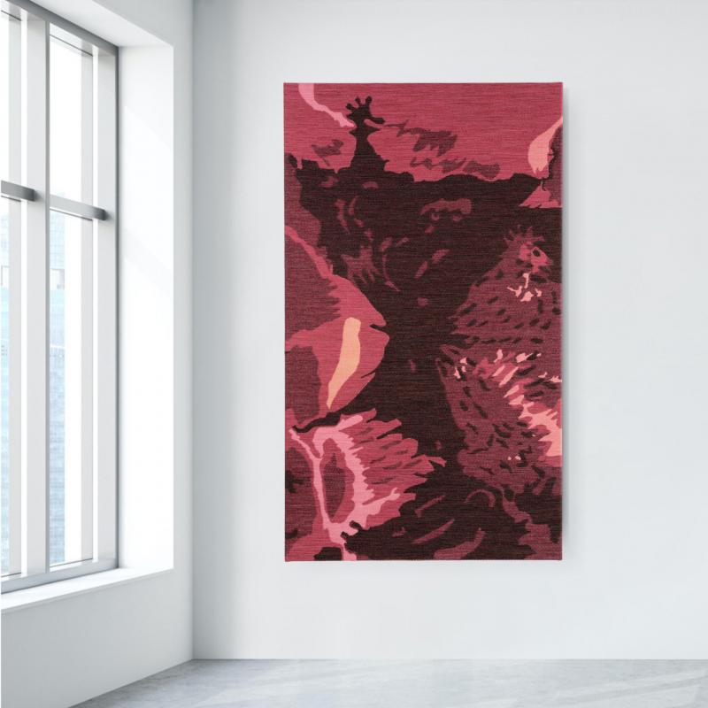 Sari Kettunen, Käsittäjä I, kankaankutominen/tekstiilit, 162 x 94 x 5 cm, 2023, kuvaaja Teemu Töyrylä