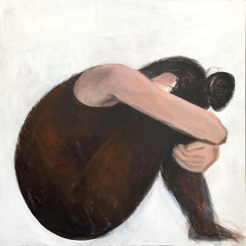 Aino Mikkonen, Yksin(2025), akryyli, 70x70cm