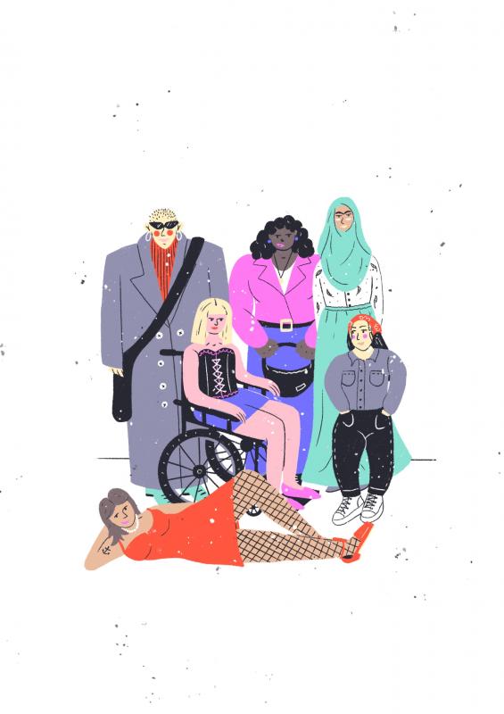 Det här är vi: Kvinnor / Tässä olemme: Naiset / This is us : Women. Digitalt Måleri / Digitaalinen Maalaus / Digital Painting. Procreate / Procreate / Procreate