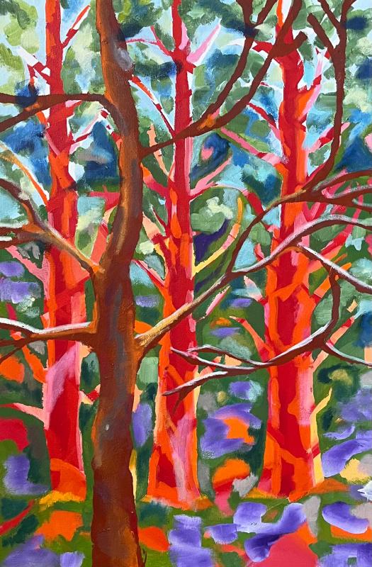 Skog, olja på duk, 40x60