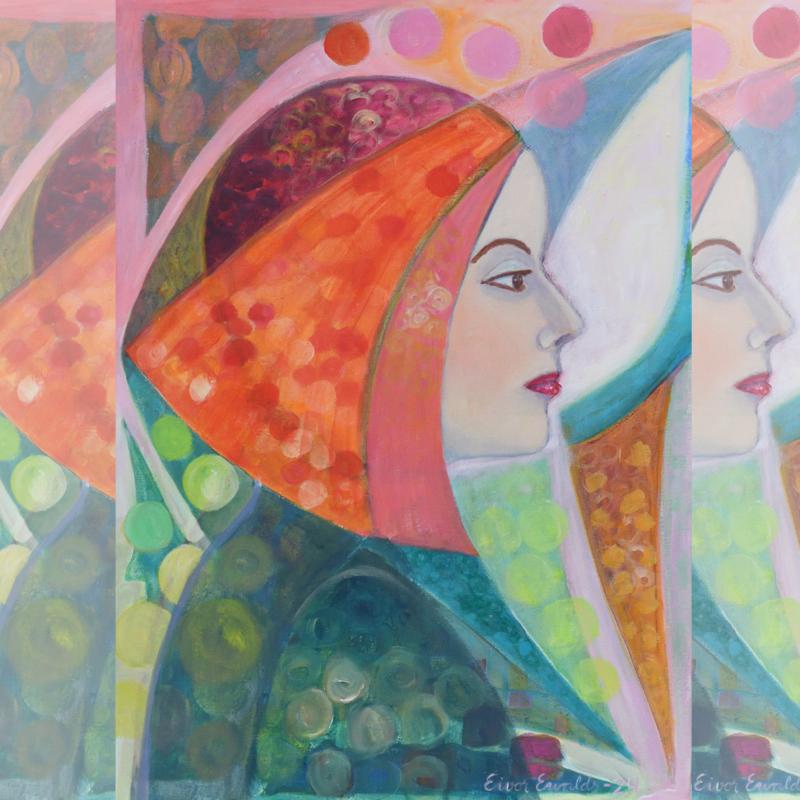 The Diva. Målning i akryl 2024, 70x50 cm