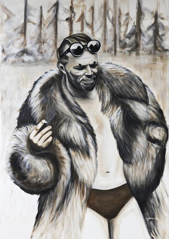 Kuus oikein, 2024, akryylimaalaus kanvaalle, 150 x 100 cm
