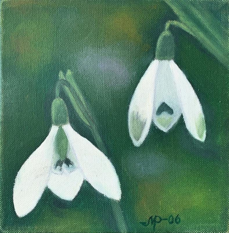 Kielot, kanvas, öljy, 20x20