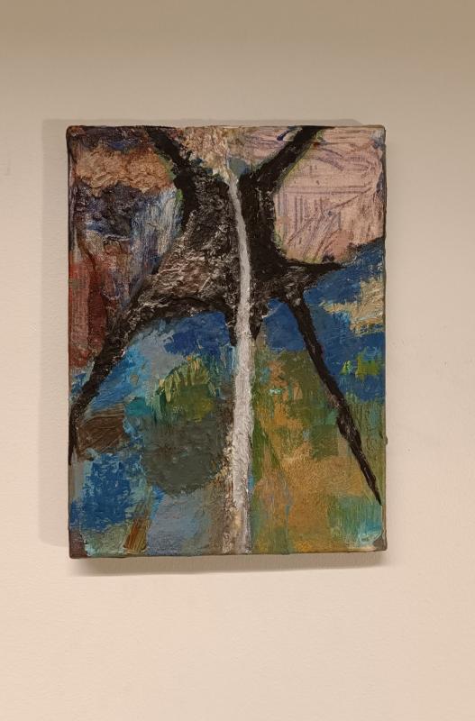 Path of sings, 27x20cm  , Acrylic on canvas. 2024