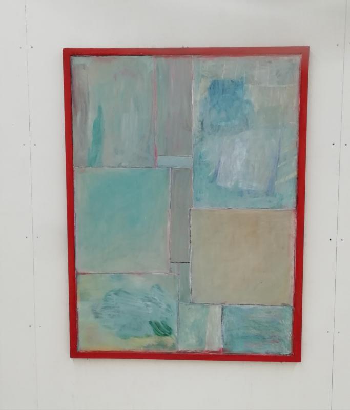 Utopia painting, Oil on wood, 122x 91.5cm, 2019