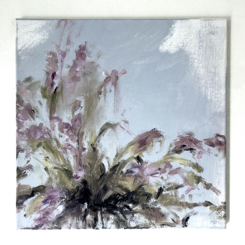 Krista Blomqvist, Juhlin matkoilla, öljymaali kankaalle, 46x46cm, 2021