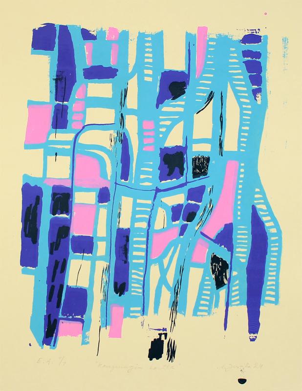 Kaupungin kartta, serigrafia 2024, 40 x 55 cm