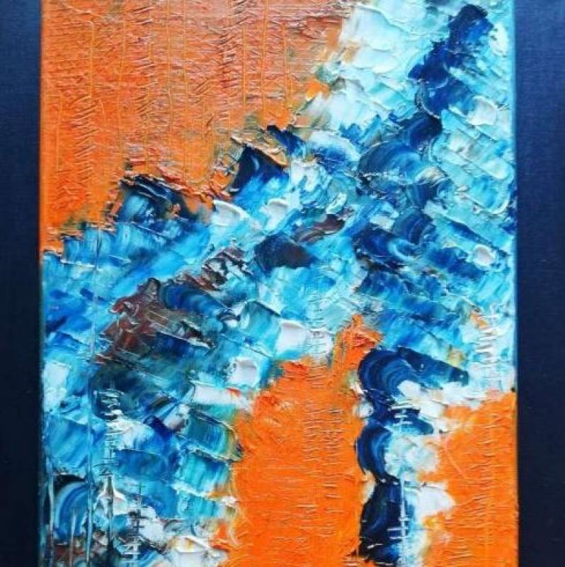 Flow 3-osa sarjasta, öljyväri kukin40x 60 cm