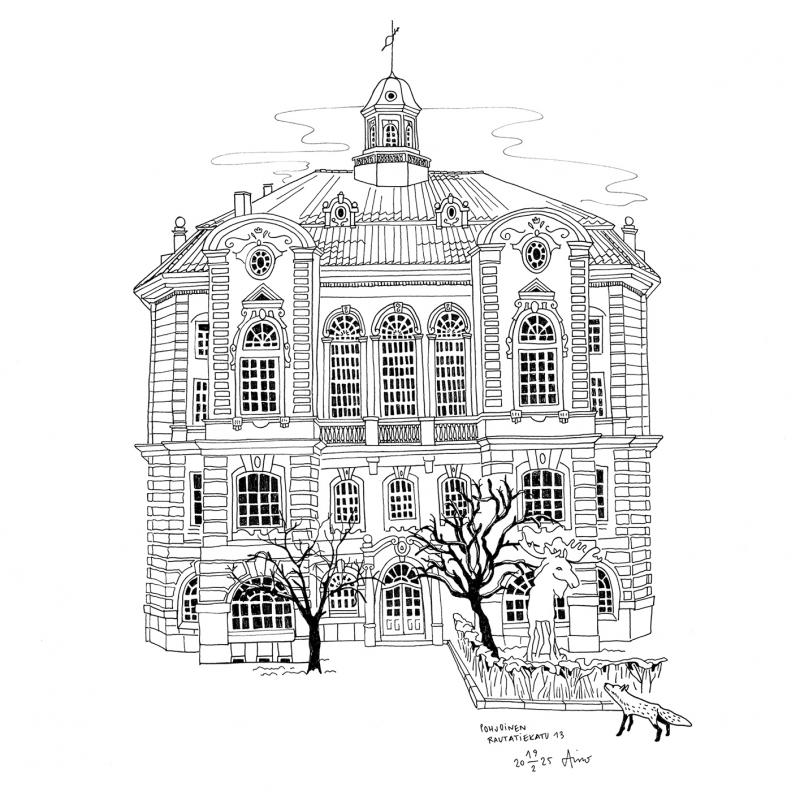 Luonnontieteellinen museo, A3 ink on paper. 