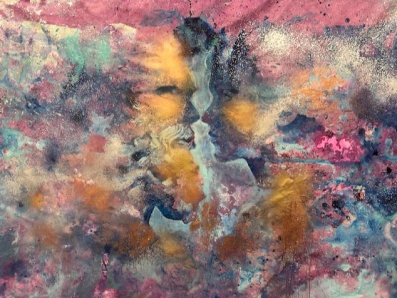 Teos: Lovers, 2025, 200X120cm, äly ja akryyli Kanvakselle, Luca Selgado