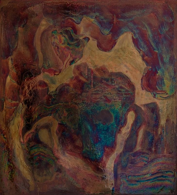 Laura Lowe, Revisiting old lovers, 2024, Alkyd, oil, varnish, and pigment on canvas. 120 x 110 cm, Photography: Laura Lowe