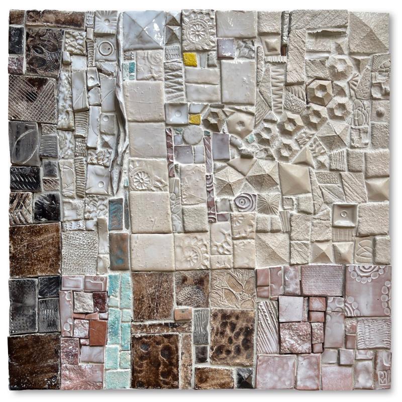 Talven tulo, keramiikkareliefi, 50x50cm, Joonas Vähäsöyrinki, 2024   Kuva Joonas Vähäsöyrinki