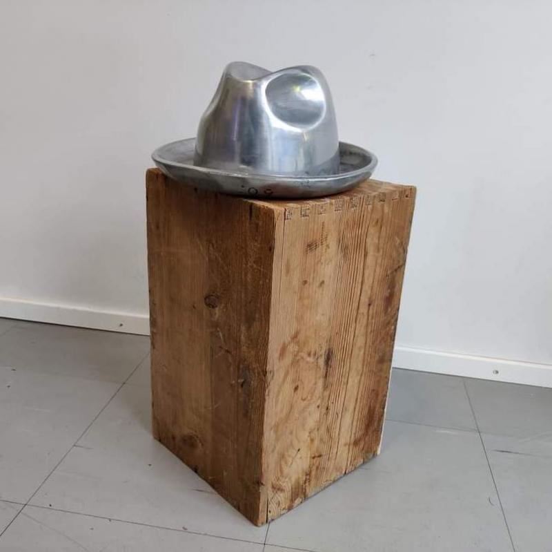 Portait of Joseph Beuys, alumiini, puu