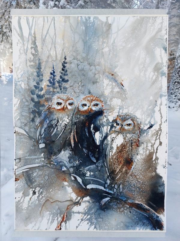 Here we are, watercolor, 50 x 70cm, 2025