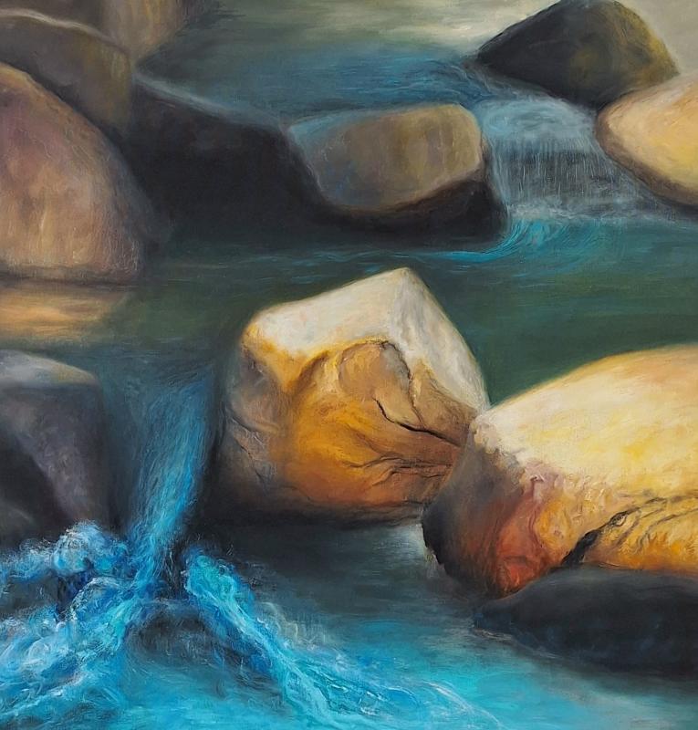 Vaihtoehtoja, öljyväri,100/81cm,2022, kuvaa rajattu