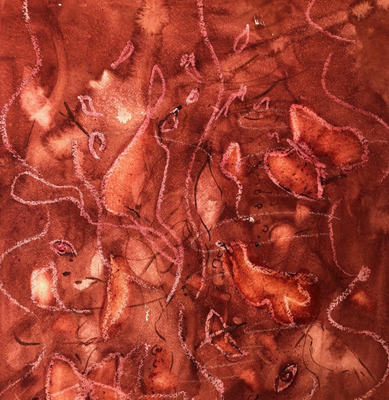 Marlene Lindbäck "Mångfald" Akvarell 0,60x0,80