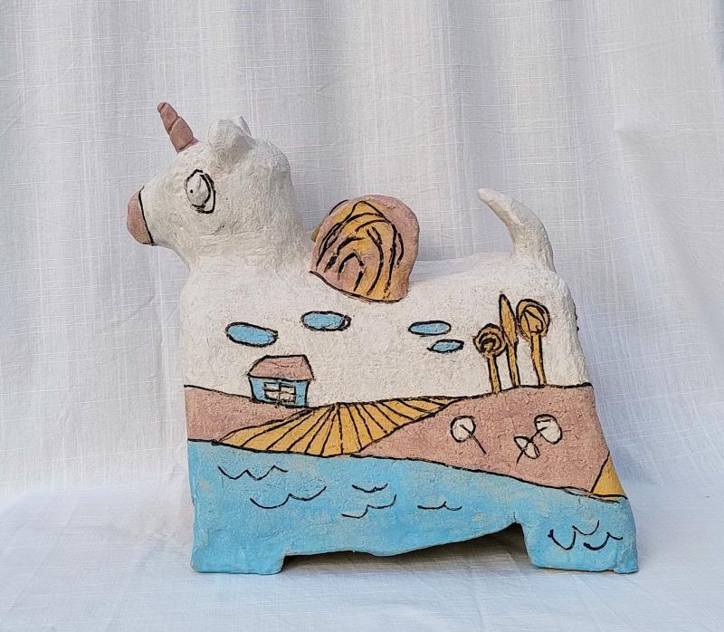 Keramiikka Julle, Snautseri, keramiikka, 42 x 48 x 23 cm, 2025.