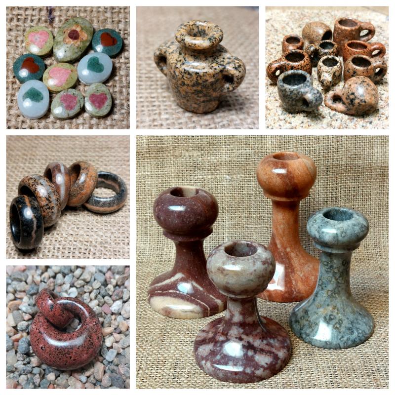 Olika stenarbeten som jag slipat 