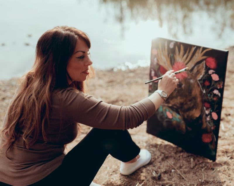 Kultasarvinen viisaus 50x70 Akryyli kankaalle 2025 Katja Elina 