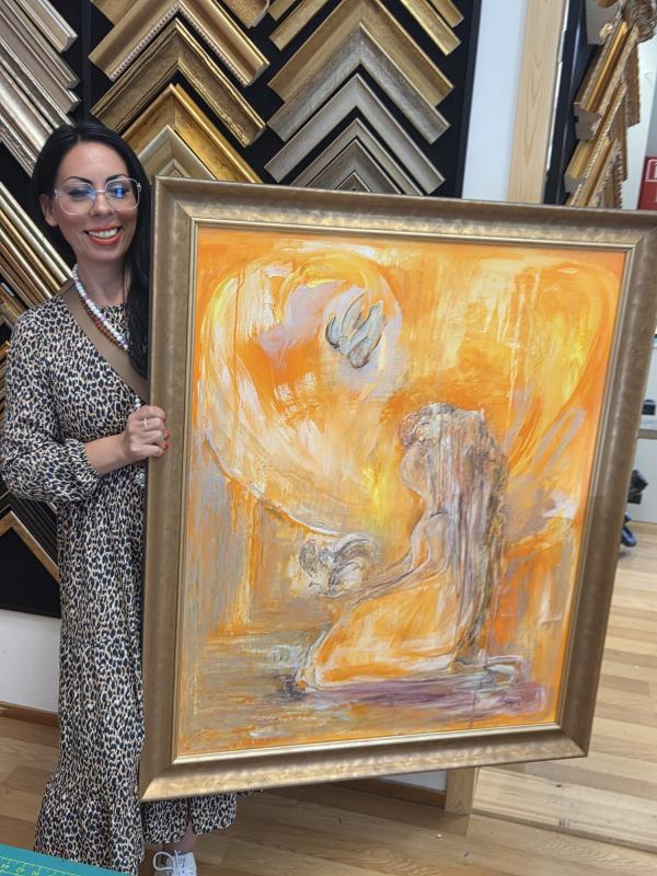 Suojelus 120x90 Akryyli kankaalle 2025 Katja Elina 