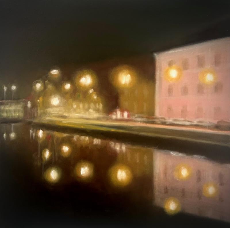 Virva Svala, Siltavuorenranta,  2025, öljy kankaalle,  40*40cm