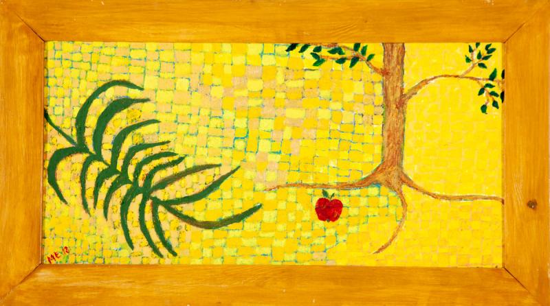 Keltainen maisema  32 x 63 ,2018, öljy