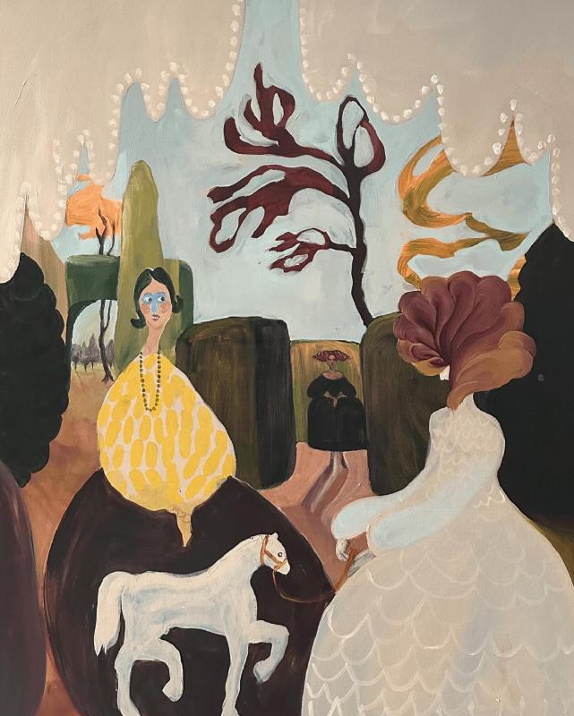 Tytti Huhtaniska Postimyyntiponi  Akryyli kankaalle 80x100 2025