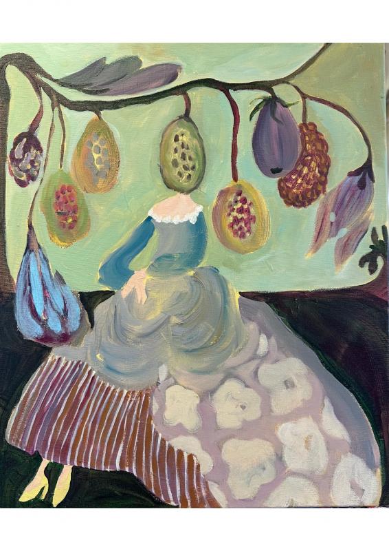 Tytti Huhtaniska  Kauniin naisen muotokuva Akryyli kankaalle 46x55 2025