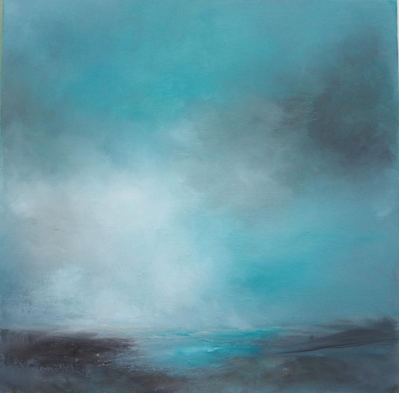 Elina Melgin, 2025, Taivaallinen harmonia, 60 x 60 cm, öljy kankaalle.