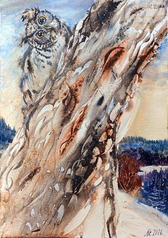 Still holding on, watercolor, 50 x 70cm, 2026