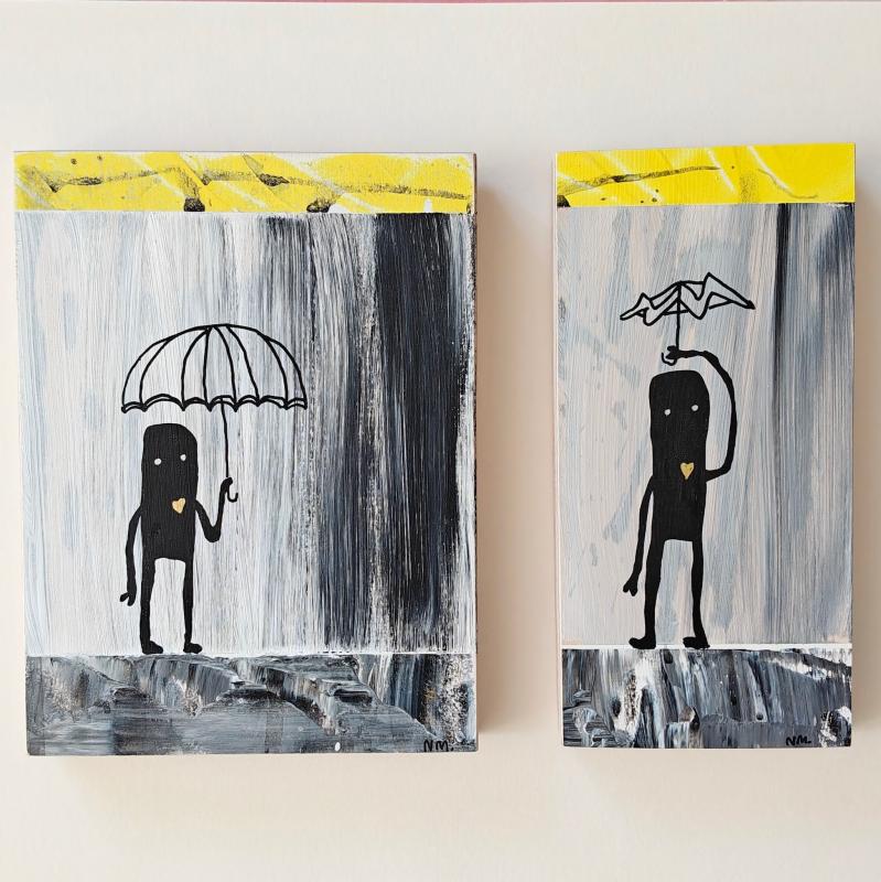 Nina Martikainen, Help Your Friends, acrylic on plywood, 2025